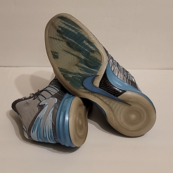 Nike Lunar Hyperdunk 2012 Men's Shoes 524934-008 Gray Blue Basketball Size 11 - Picture 8 of 12